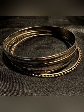 Vintage Tribal Bangle Bracelet Set